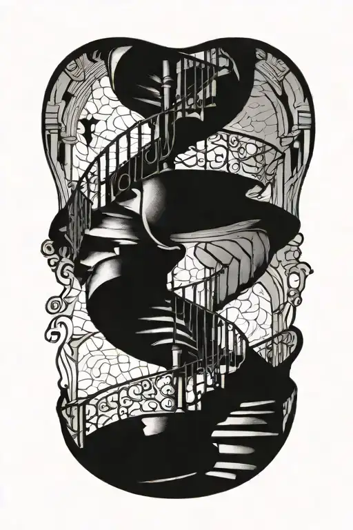Sprial Staircase Deteriorating Gothic Architecture