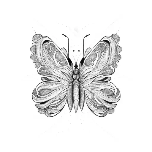 Line Neotribal Butterflies