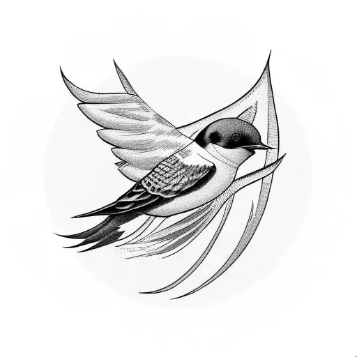 Swallow Bird With Long Tail