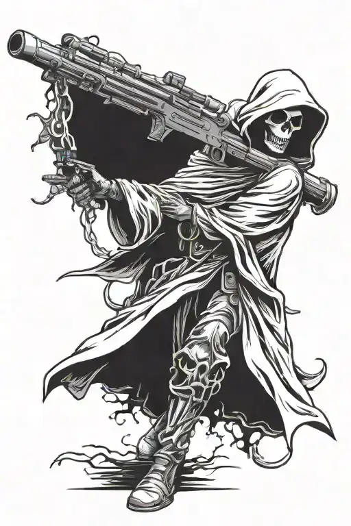 A Grim Reaper With A Barrett M82 Sniper Rifle I