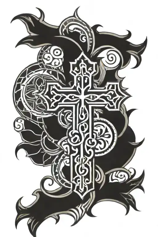Polynesian And Christian Cross