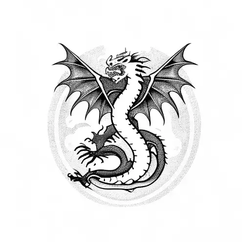 Dragon With Music Background