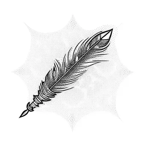 Waves With A Feather Arrow