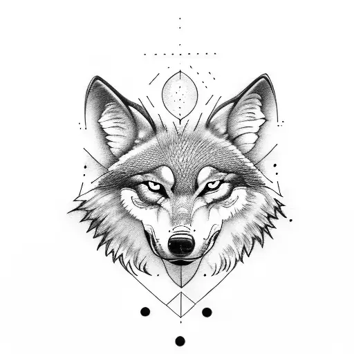 A Female Wolf Growling With The Word Luna