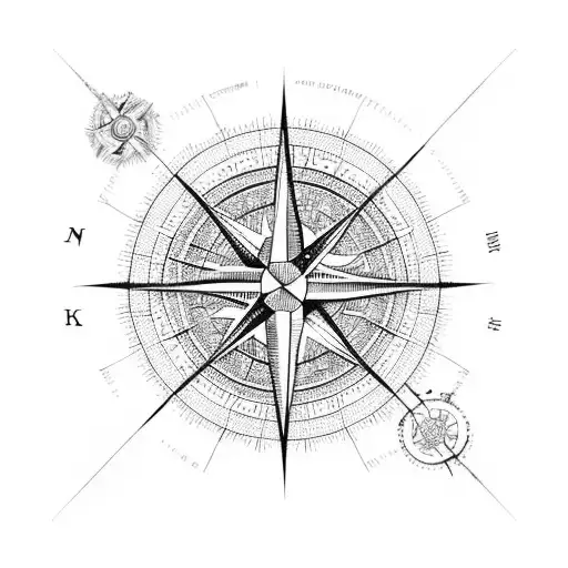 Abstract Compass White The Letter B M C M