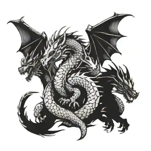 A Trio Of Dragon Siblings Representing Your Triplet Status