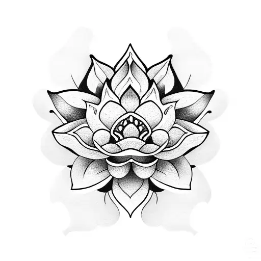 Purple Lotus Blooming From A Bullet Casing