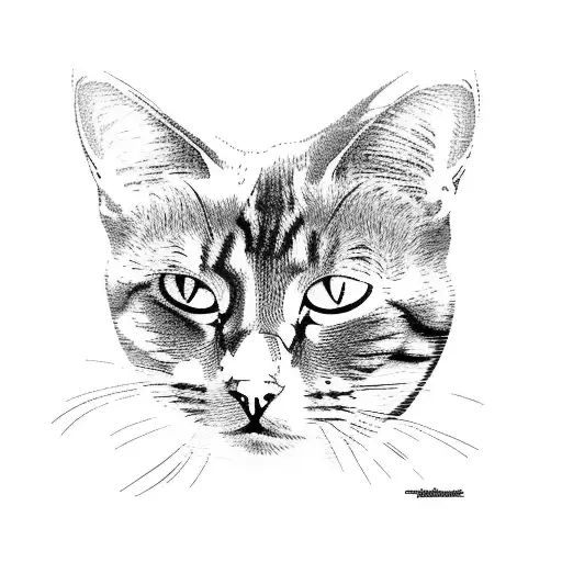 A Cat Silhouette Surrounded By Blooming Flowers