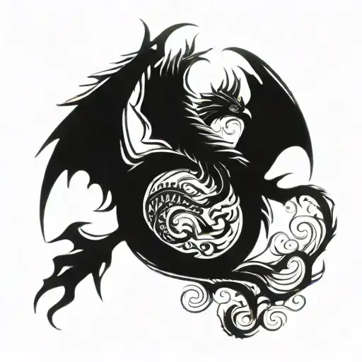 Dragon And Pheonix Tin And Yang