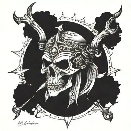 Sagittarius Skull Face