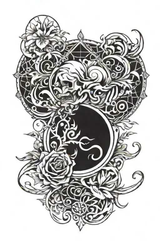 2 Part Tattoo With Hard Work And Pain And Then Happiness And Pleasure