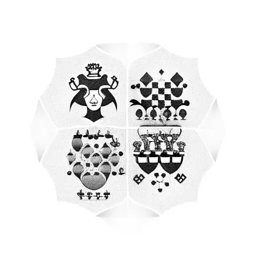 A Chessboard With Pieces Representing Different Family Members