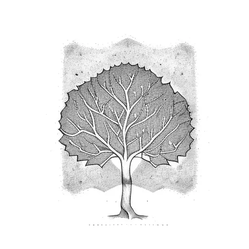 Three Brothers Holding Hands Inside Maple Tree Leaf