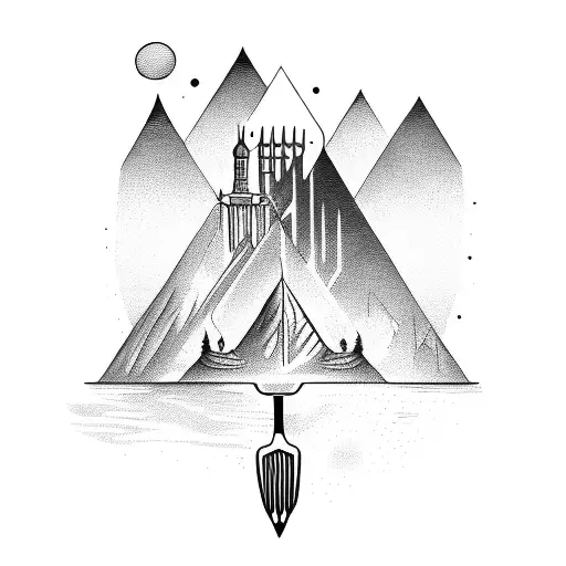 A Whimsical Fork And Knife Intertwined With Colorful Travel Landmarks