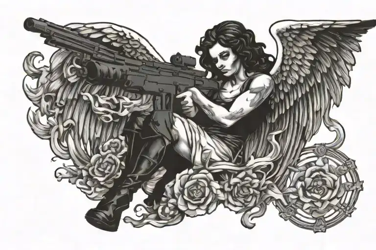 Angel With Demons Gun Shooting