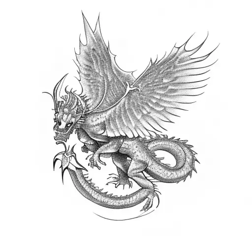 Falling Angel That Transform Intro A Dragon