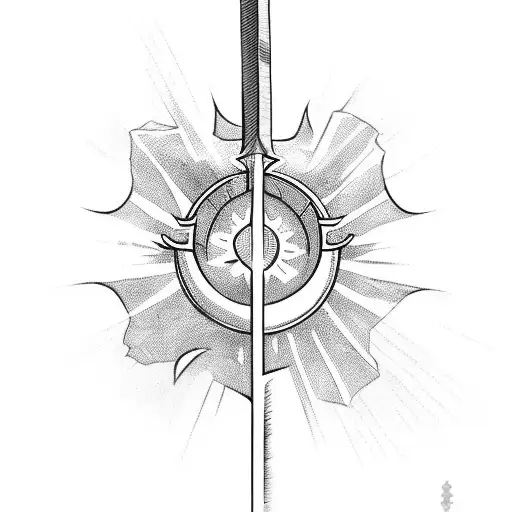 A Sword Piercing Through A Sun