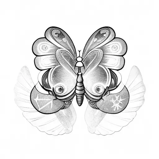 A Butterfly With Gaming Symbols As Its Wings