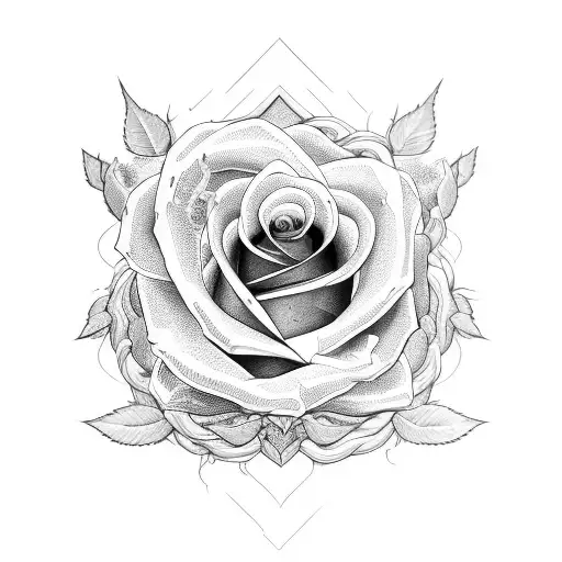 A Majestic Rose Serpent Wrapped Around A Blooming Rose