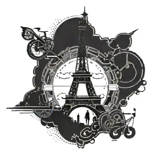 Triathlon Ironman Swim Bike Run Eiffeltower