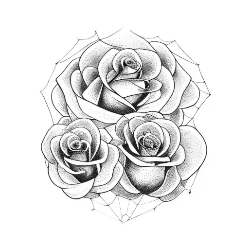 Spider Web And Roses