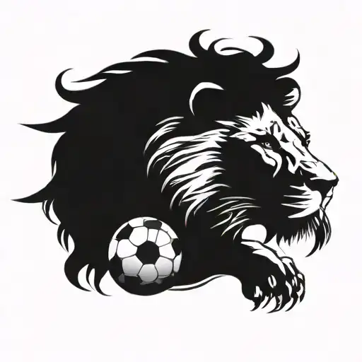 Combine A Lion With A Football Design