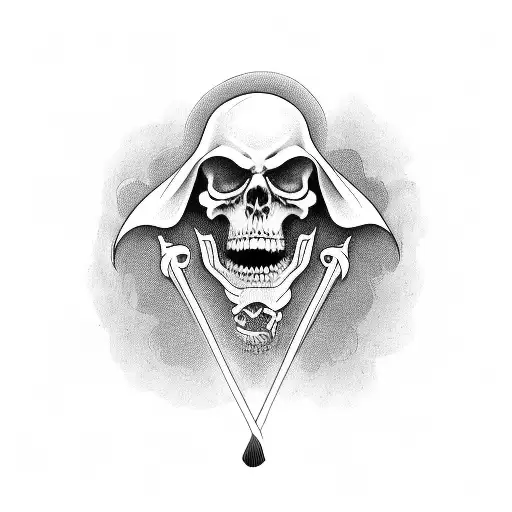 Grim Reaper Looking At Watch