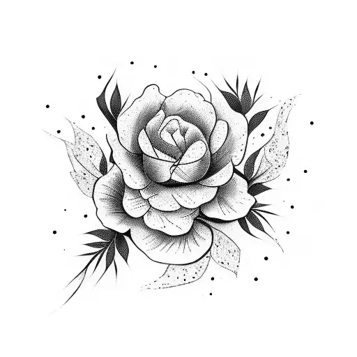 Black Rectangle Filled With Cherry Flowers