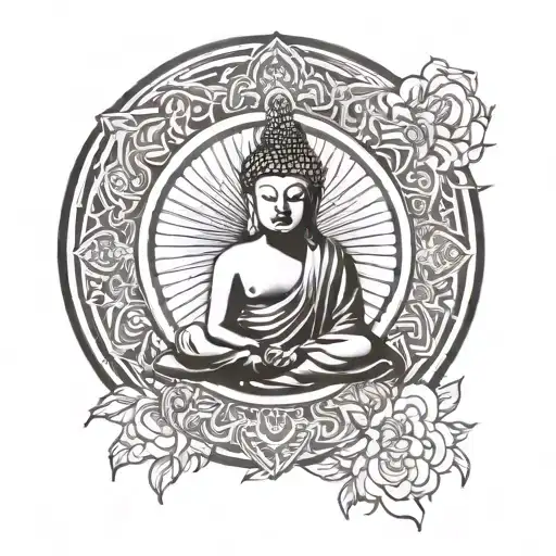 Budha Inside The Circle