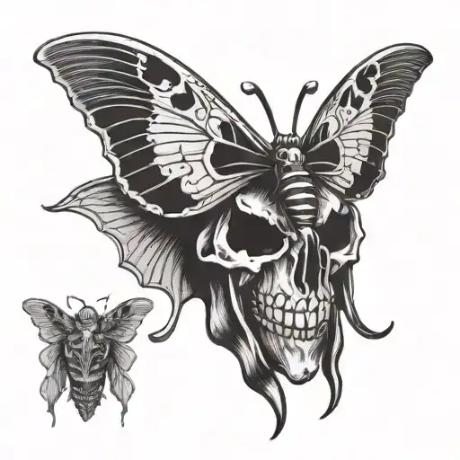 Moth With A Skull