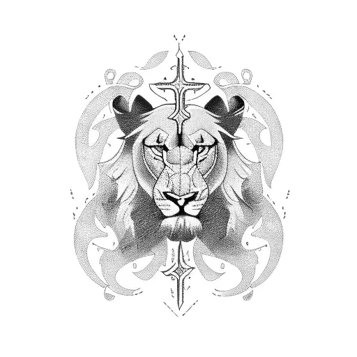 Christian Cross Lion