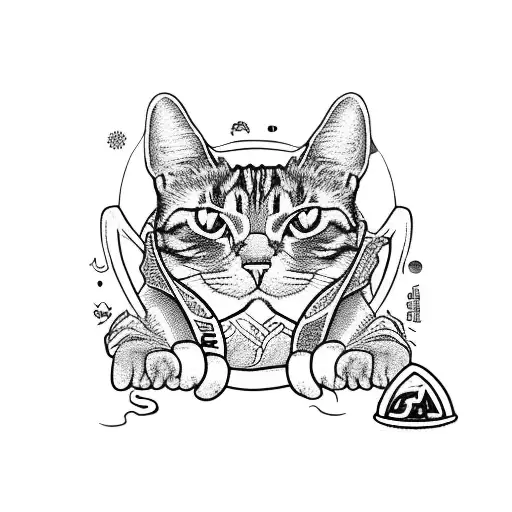 A Cat And A Frog Engaged In A Brazilian Jiu Jitsu Match