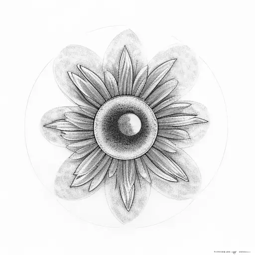 A Daisy Flower With Stars Around Moon In The Back