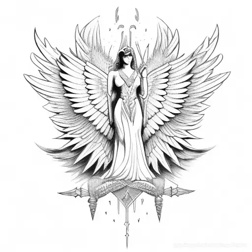 Guardian Angel With Wings Spread Wide