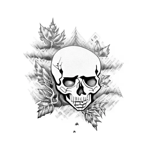 Skull With Forest