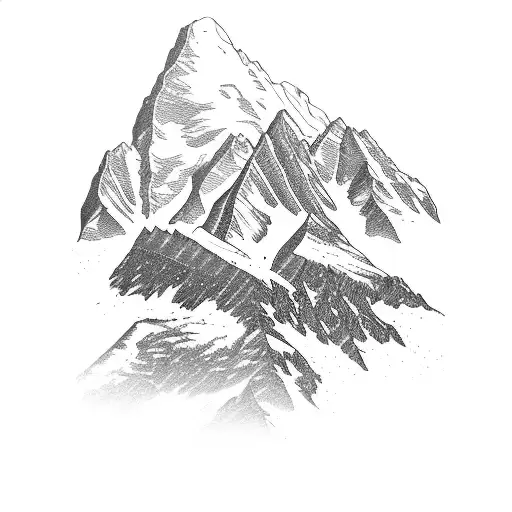 Snow-covered Mountains With A Bald Eagle Soaring Above