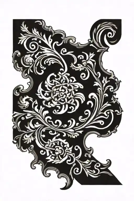 Leather Scroll Work Western