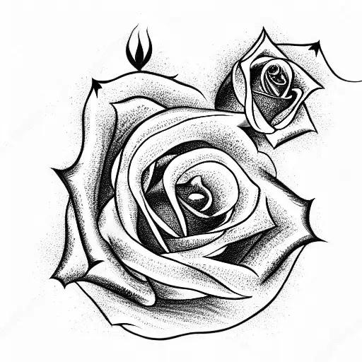 All Black Rose With A Stem