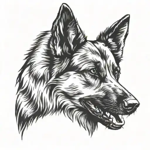 German Sheppard Barking Dog