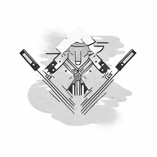 A Gangster Silhouette Crip Walking To The Rhythm Of Music Notes