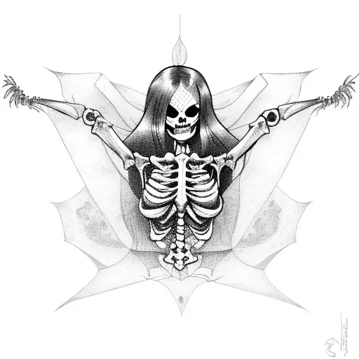 Demon Girl Skeleton Underneath