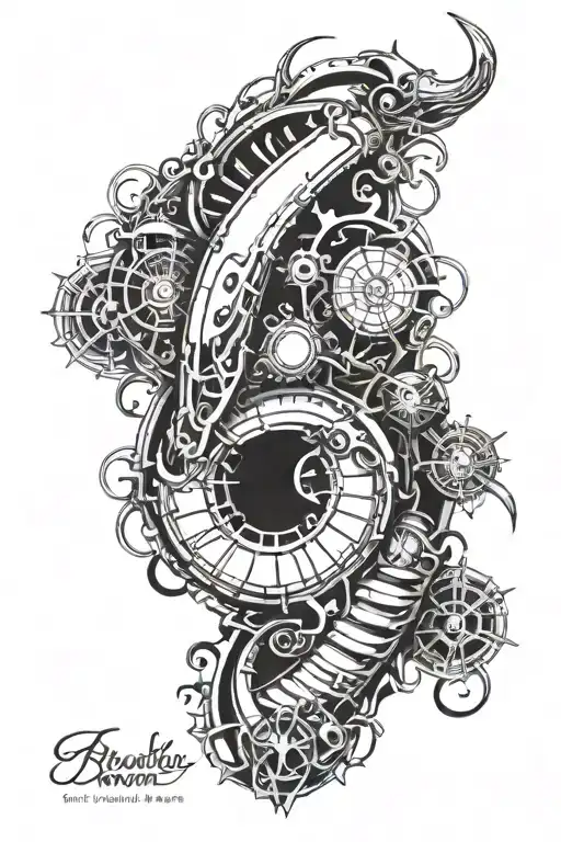 Cyber Sigilism Left Side Of Ribs For Cover Up