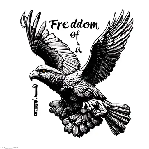 Lettering Freedom Standing