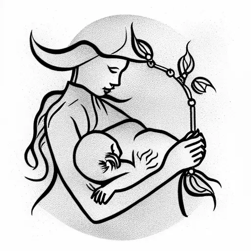 Mother Carrying Her Child