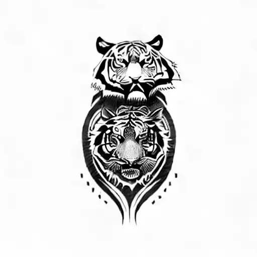 A Tiger With Chamundeshwari