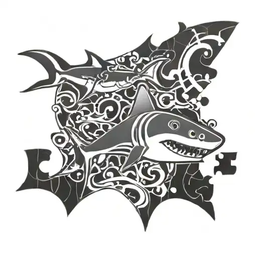 Shark In Puzzle Piece Anime