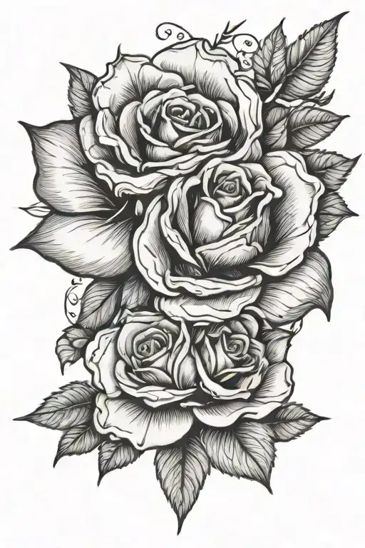 Rose And Lele Flower Surrounded