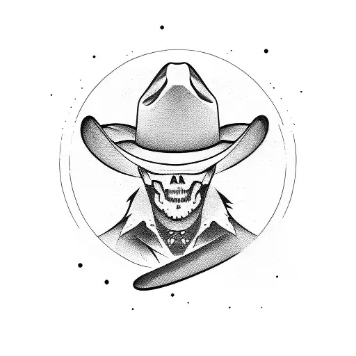 Ghost With Cowboy Hat
