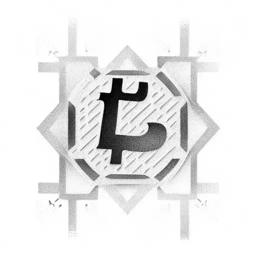 Bitcoin Symbol With A Circuit Board Pattern