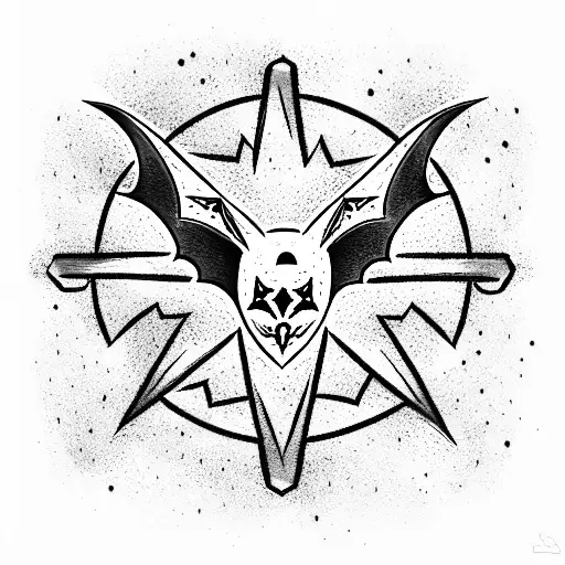 A Bat With A Maltese Cross